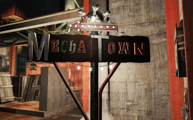 Mecha Town Sign 01