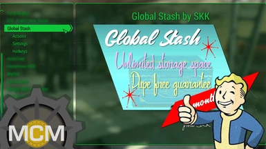 Global Stash  - MCM Settings Menu