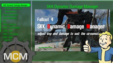 SKK Dynamic Damage Manager - MCM Settings Menu