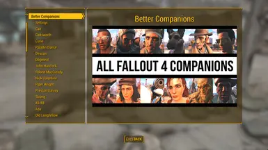 Follower Cheat Menu - enhanced companion control at Fallout New