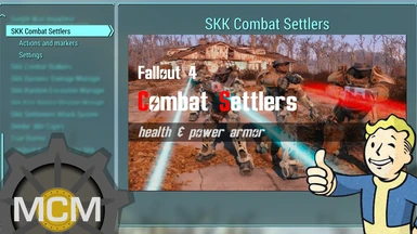 SKK Combat Settlers - MCM Settings Menu