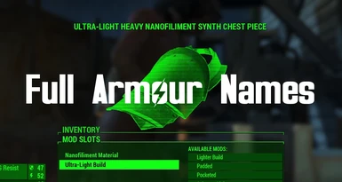 Full Armour Names