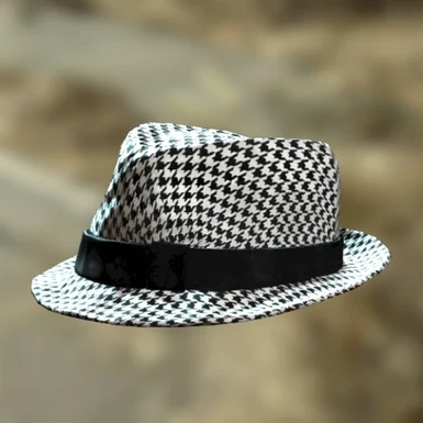 White Dogtooth Trilby