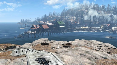 A good view of Far Harbor, on a RARE clear day