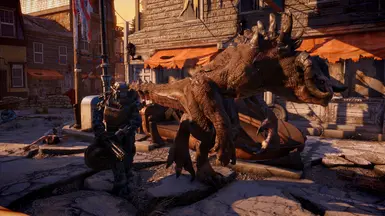 this is the normal deathclaw for comparison