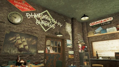 Diamond City HomePlate. Player Home Survival Build. (No Mods Just