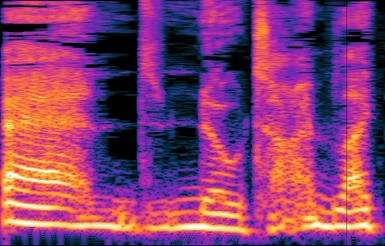 Spectrogram of voice from Fallout 4 on PC