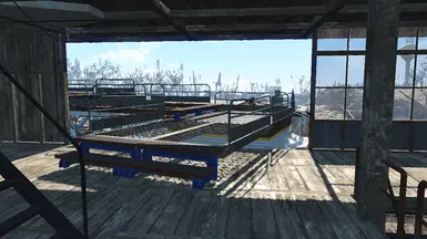 connected walkway platform to the farming area
