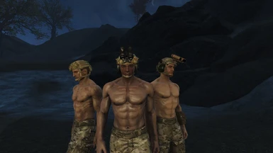 Me, Preston, and MacCready recreating the Ops-Core Homoerotic Thunderdome Ad