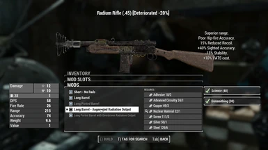 Radium Rifle changes