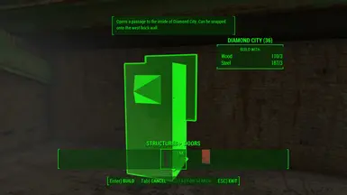 One of the 4 possible snap points for the access hatch leading to the inside of Diamond City