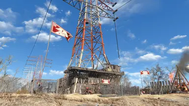 Abernathy Farm's patriotic flags flying