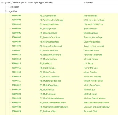 New Recipes 2 - Damn Apocalypse Patch at Fallout 4 Nexus - Mods and ...