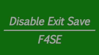 Disable Exit Save