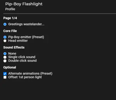 Follow this presets