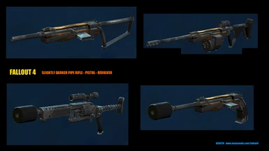 Fallout 4   Slightly Darker Pipe Rifle   Pistol   Revolver