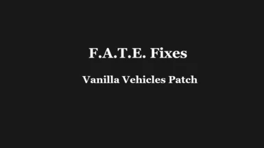 FATE Core - Vanilla Vehicles Patch