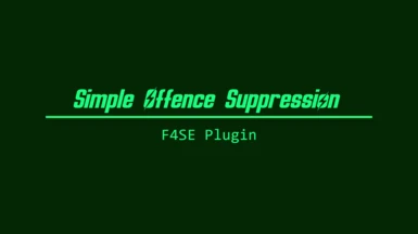 Simple Offence Suppression F4