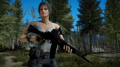 Laurel with her AK-105