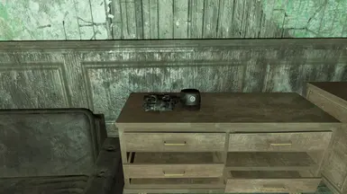 Location: On the dresser in Room 2 of the Dugout Inn