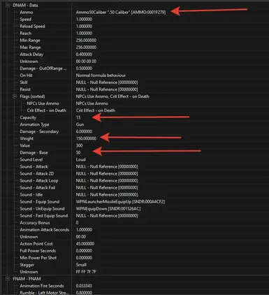 Weapon Stats