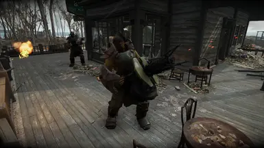 Super Mutant Warlords wearing a full set of armor