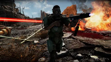 Gunner Pyro using the M2 Flamethrower