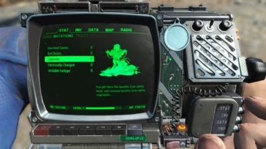 Carnivore in the new MUTATIONS Pip-Boy Tab