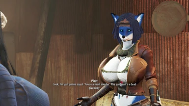 Piper is Krystal from Star Fox - Piper Companion Replacer