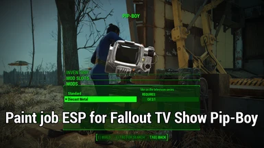 Paint job ESP for Fallout TV Show Pip-Boy