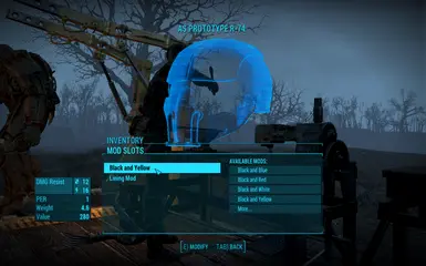 Change colors and mod at Armor station