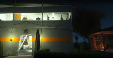 Curie stuck in house with Helmet on