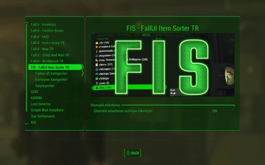 FIS - The NEW FallUI Item Sorter - Turkish