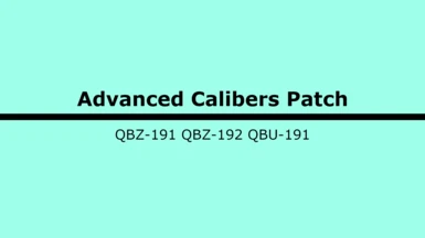 Munitions Advanced Calibers Patch - QBZ191