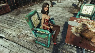 Sitting in Chair - Straw Retro Pumps