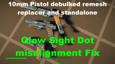 10mm Pistol debulked remesh replacer Dot Fix for West-Tek Reflex Sight