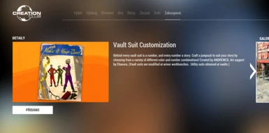Vault Suit-CreationClub-CZECH translate