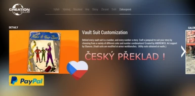Vault Suit-CreationClub-Czech translate