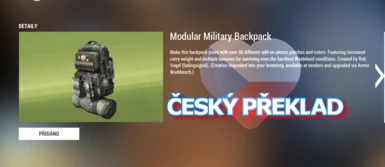 Modular Military Backpack-Creation Club-Czech translate