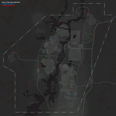 Map of Tank Trucks in Nuka World