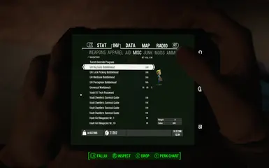inventory in your pipboy