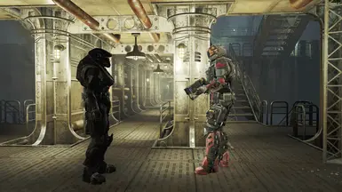 Prydwen Power Armor Guard to Spartan IV with Mirage IIC Armor