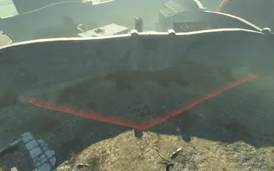 Hidden Entrance. Boarders go a bit beyond the walls.