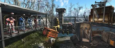 Fort Taffington - Power armor displays and workbench