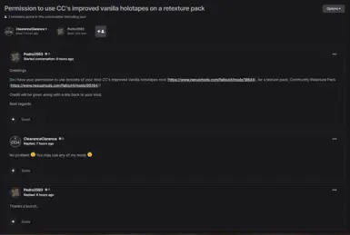 ClearanceClarance CC's mods permissions
