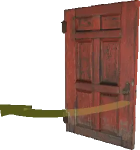 Here you can see red, green, blue, white and the unpainted door equivalent. The latter will override all four, also the doubled doors not visible in the picture and some of the broken doors in Far Habor.