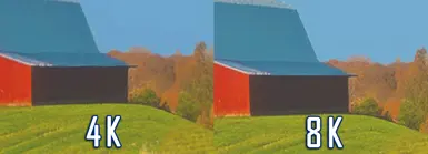 Resolution comparison. Images enlarged.