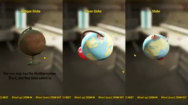 The different globes