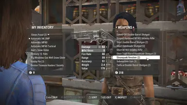 Example of custom items added to the store