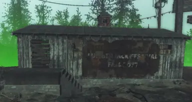Open building at the entrance